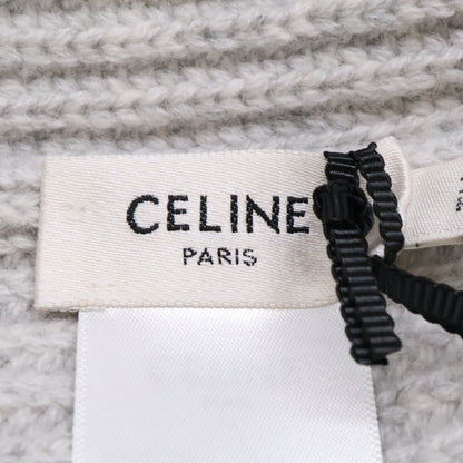 CELINE セリーヌ 【新品同様/国内正規】AA07D317V.08GC トリオンフ パッチ付 カシミヤ ニット帽 帽子