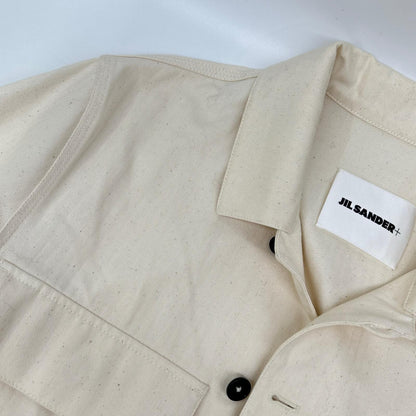 JIL SANDER+ ジルサンダープラス 21SS JPUS600205MS24190011 ホワイト ヘリンボーン オーバーサイズワークシャツジャケット ジャケット
