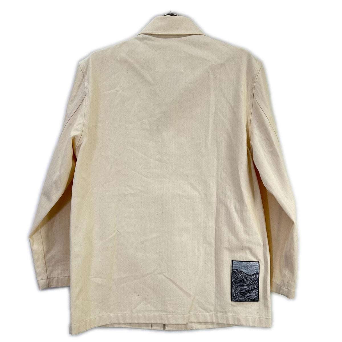 JIL SANDER+ Jil Sander+ 21SS JPUS600205MS24190011 White Herringbone Oversized Work Shirt Jacket