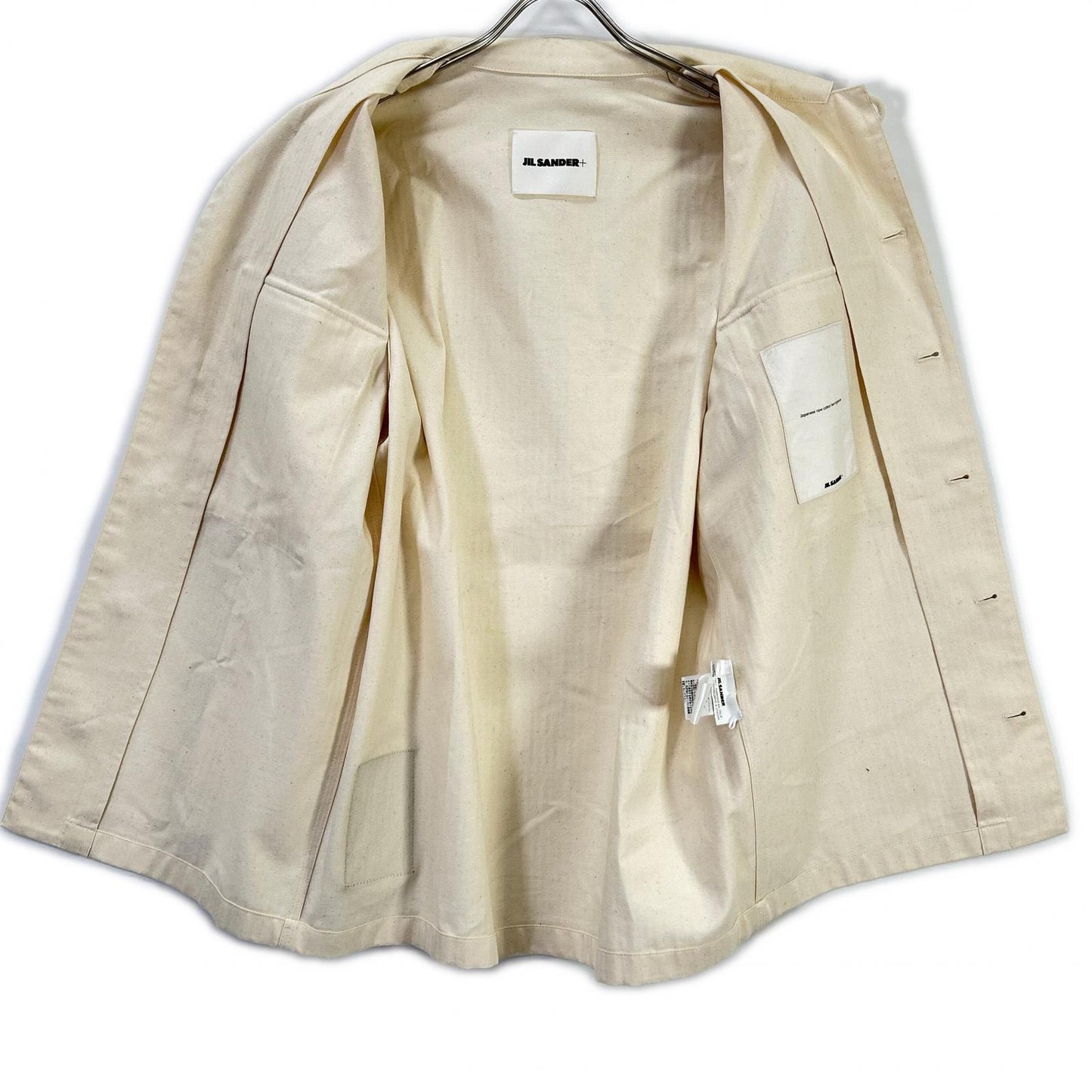 JIL SANDER+ ジルサンダープラス 21SS JPUS600205MS24190011 ホワイト ヘリンボーン オーバーサイズワークシャツジャケット ジャケット