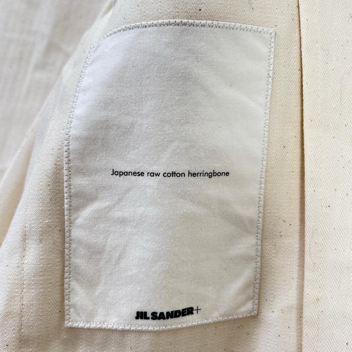 JIL SANDER+ ジルサンダープラス 21SS JPUS600205MS24190011 ホワイト ヘリンボーン オーバーサイズワークシャツジャケット ジャケット
