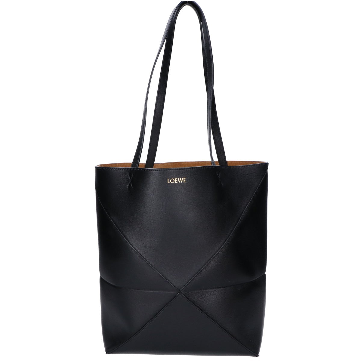 LOEWE ロエベ 美品 シャイニーカーフ ミディアム パズルフォルド トートバッグ
