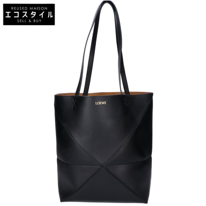 LOEWE ロエベ 美品 シャイニーカーフ ミディアム パズルフォルド トートバッグ