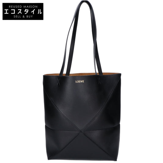 LOEWE ロエベ 美品 シャイニーカーフ ミディアム パズルフォルド トートバッグ