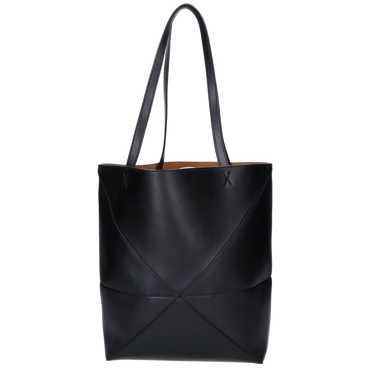 LOEWE ロエベ 美品 シャイニーカーフ ミディアム パズルフォルド トートバッグ