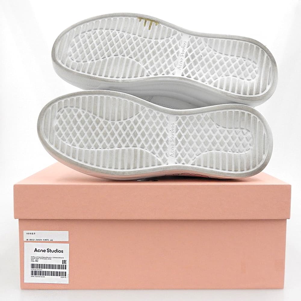 ACNE STUDIOS アクネ ストゥディオズ 美品 ムーミン ベルクロ ストラップ プラットフォーム スニーカー シューズ メンズ ホワイト 41 シューズ