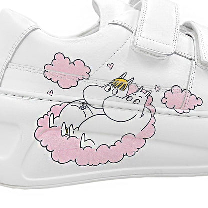 ACNE STUDIOS アクネ ストゥディオズ 美品 ムーミン ベルクロ ストラップ プラットフォーム スニーカー シューズ メンズ ホワイト 41 シューズ