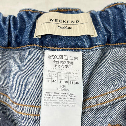 Max MaraWEEKEND マックスマーラウィークエンド 26SS 25151810916 インディゴ VORTICE/ヴォルティチェ ロゴラインワイドデニムパンツ ボトムス