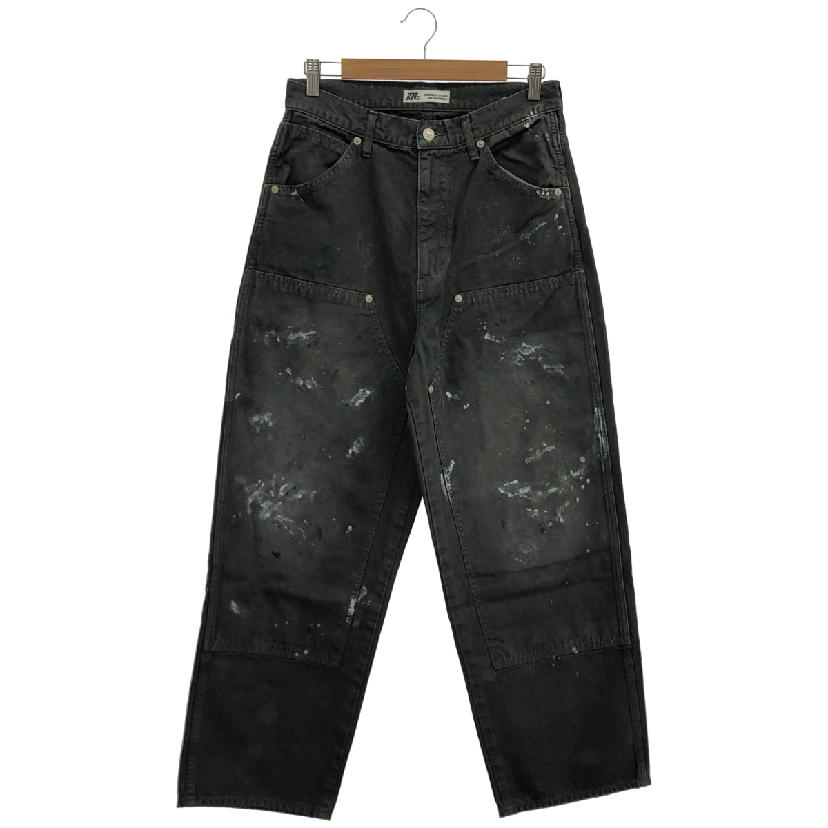 ATELLIER WELLS BY JOHNBULL Atelier Wells by Johnbull WY253P02 black oxford overdyed double-knee pants bottoms