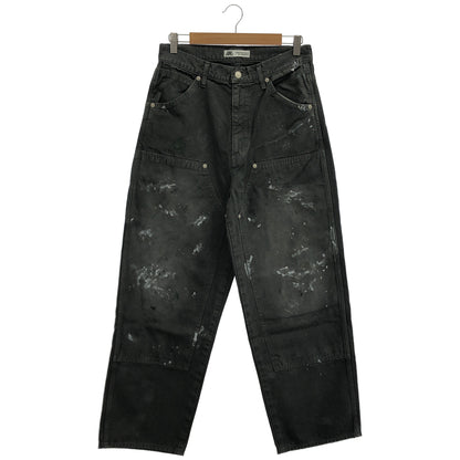 ATELLIER WELLS BY JOHNBULL Atelier Wells by Johnbull WY253P02 black oxford overdyed double-knee pants bottoms