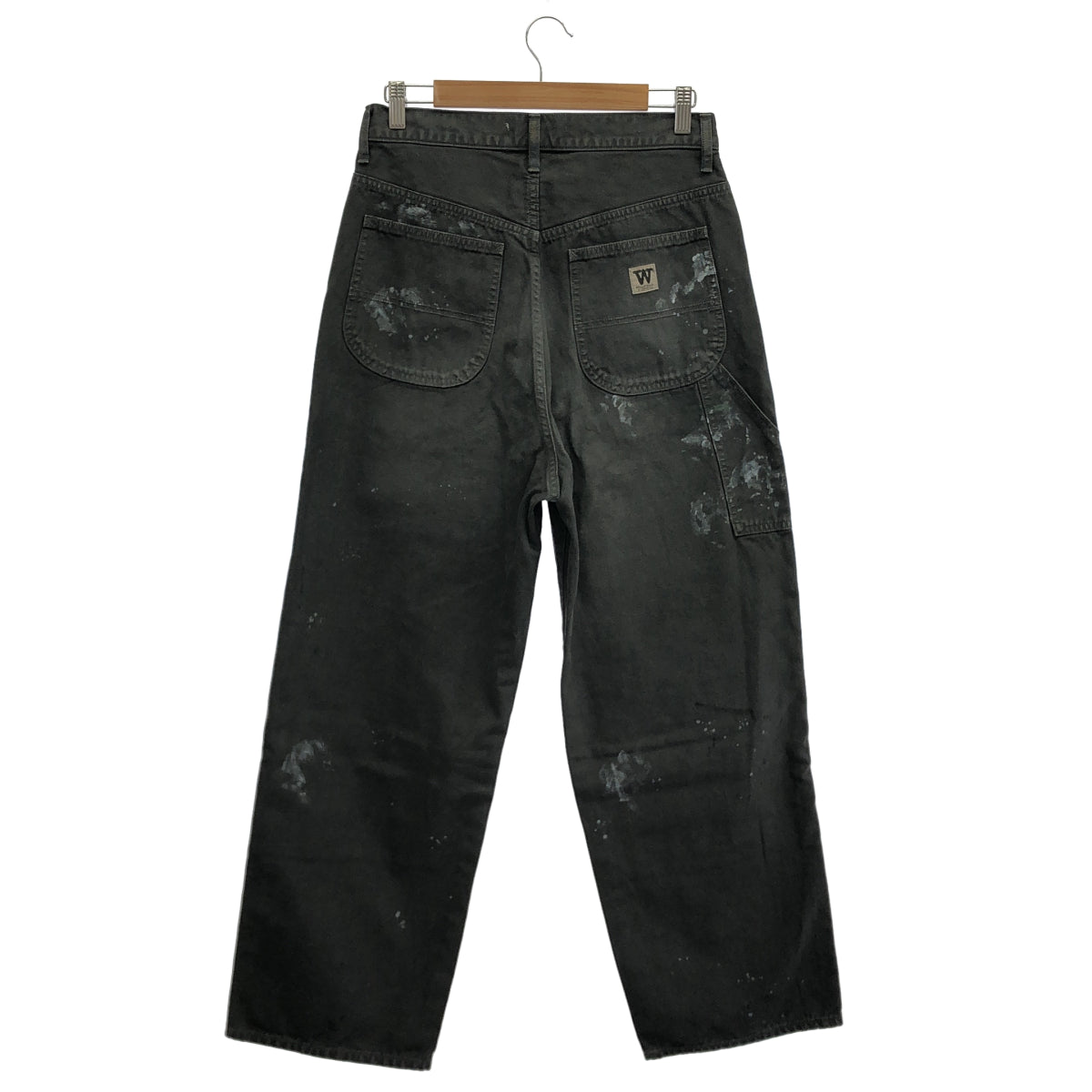 ATELLIER WELLS BY JOHNBULL Atelier Wells by Johnbull WY253P02 black oxford overdyed double-knee pants bottoms