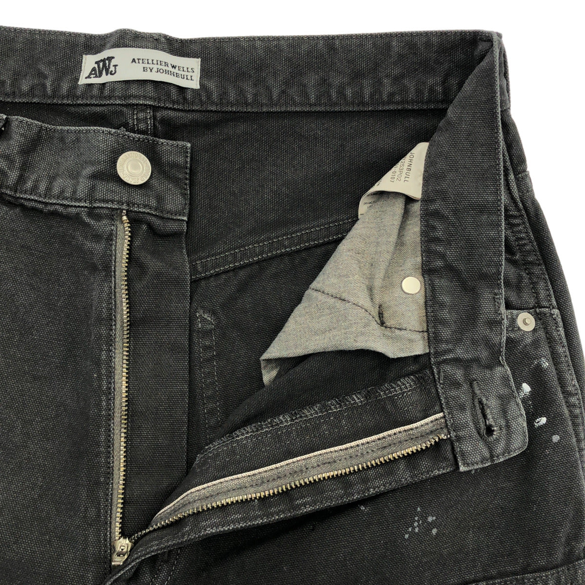 ATELLIER WELLS BY JOHNBULL アトリエウェルズバイジョンブル WY253P02 ブラック オックスオーバーダイダブルニーパンツ ボトムス