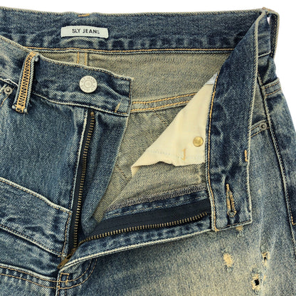 SLY スライ 【JEANS】030ISZ11-2821 インディゴ L/W REMAKE STRAIGHT デニムパンツ ボトムス