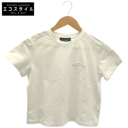 COACH コーチ 【×Martin Kim】ホワイト ワックスド クロップド Tシャツ トップス