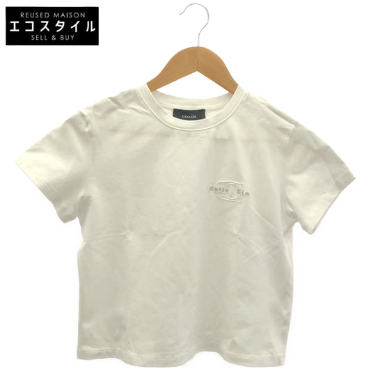 COACH コーチ 【×Martin Kim】ホワイト ワックスド クロップド Tシャツ トップス