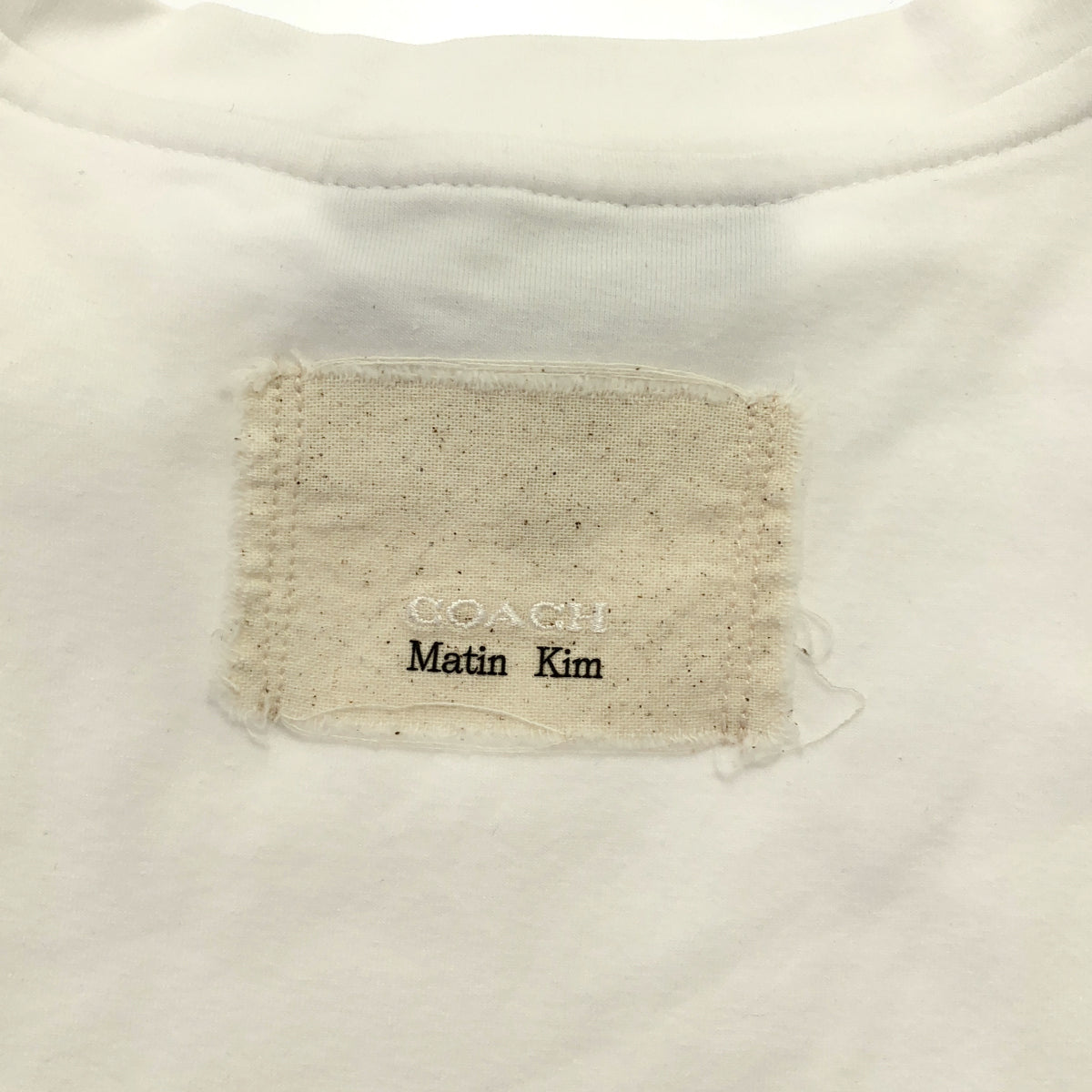 COACH コーチ 【×Martin Kim】ホワイト ワックスド クロップド Tシャツ トップス