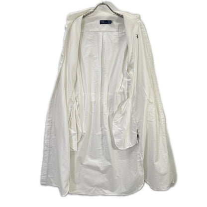 POLObyRalphLauren ポロラルフローレン ホワイト ベルテッド コットン オックスフォードシャツドレス トップス