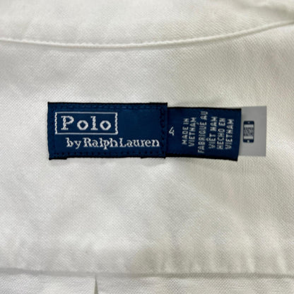 POLObyRalphLauren ポロラルフローレン ホワイト ベルテッド コットン オックスフォードシャツドレス トップス