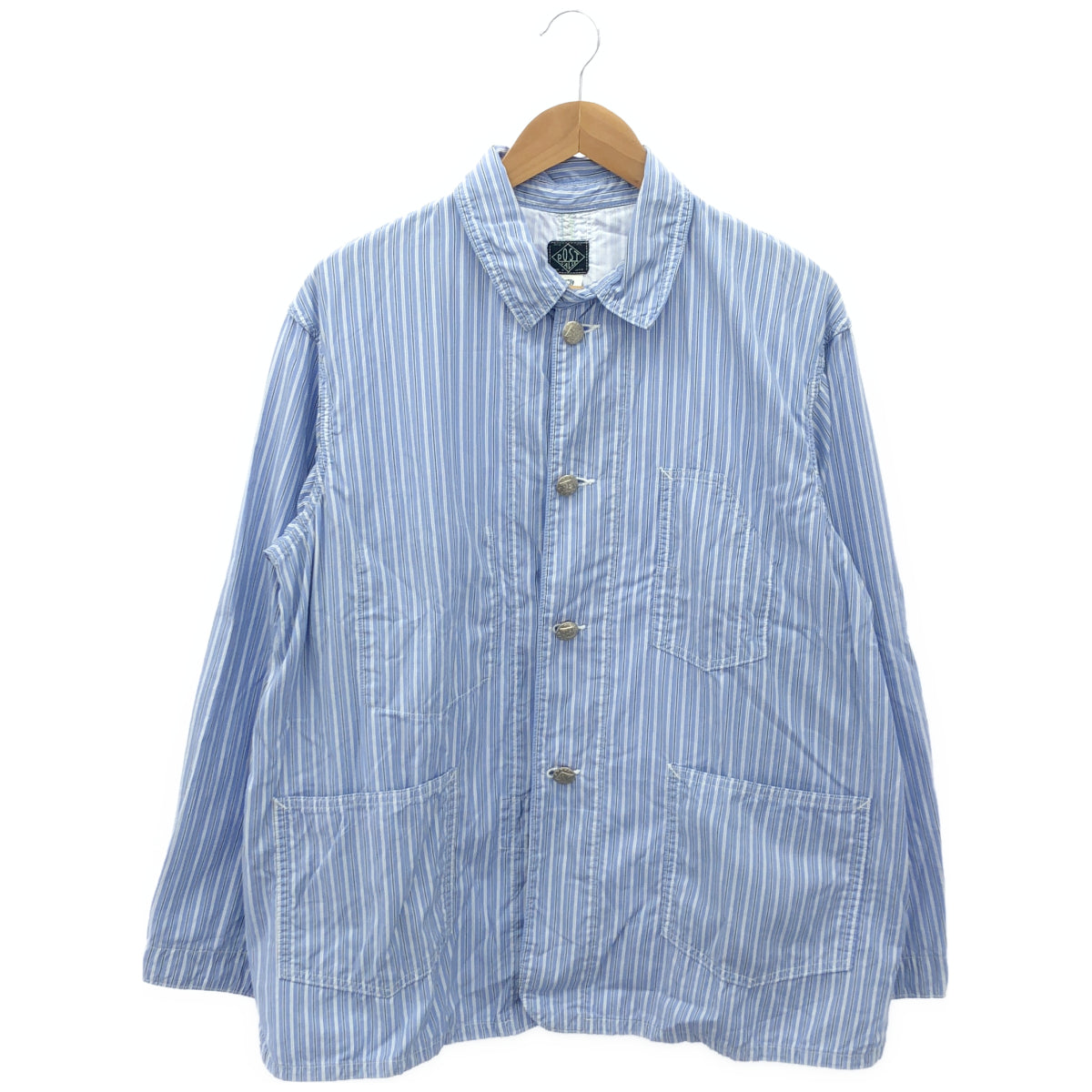 POST O'ALLS ポストオーバーオールズ 1101L-SB1 ライトブルー ストライプ Lined No.1 Jacket トップス