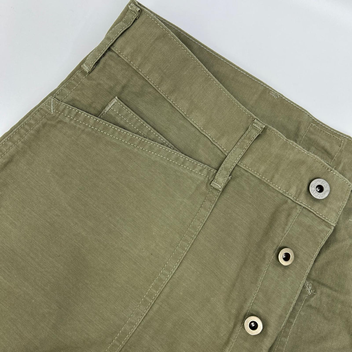 POST O'ALLS ポストオーバーオールズ 1301-VMO オリーブ ヴィンテージサテン Army Pants/アーミーパンツ ボトムス