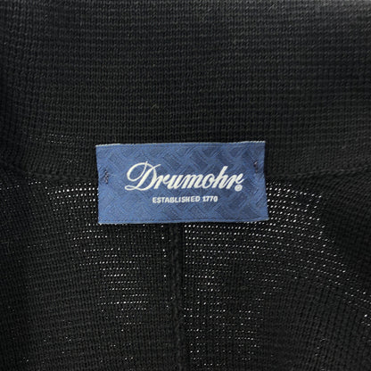 Drumohr ドルモア ブラック コットン ミラノリブ ニット 2Bテーラードジャケット トップス