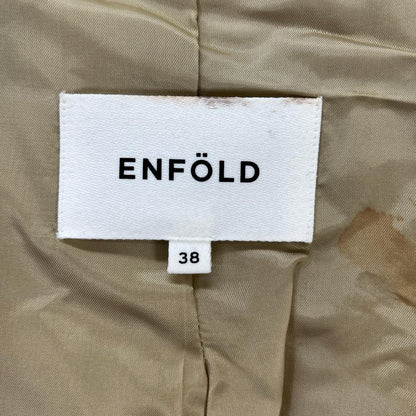 ENFOLD エンフォルド 300CA330-1730 19AW ブラウン×ブラック ライトメルトンコンビネーショントレンチコート コート