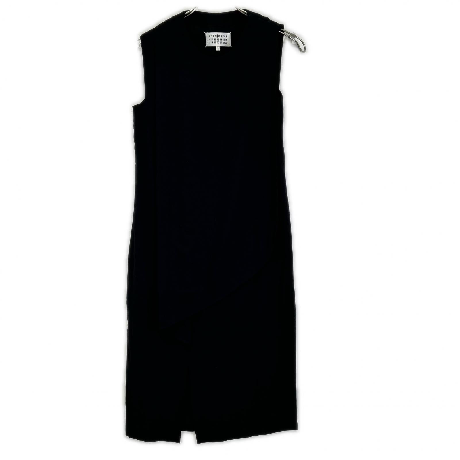 Maison margiela メゾンマルジェラ 17SS S51CT0788 ブラック SILKY RAYON CHIFFON DRESS/シルキーレーヨンシフォンドレス ワンピース