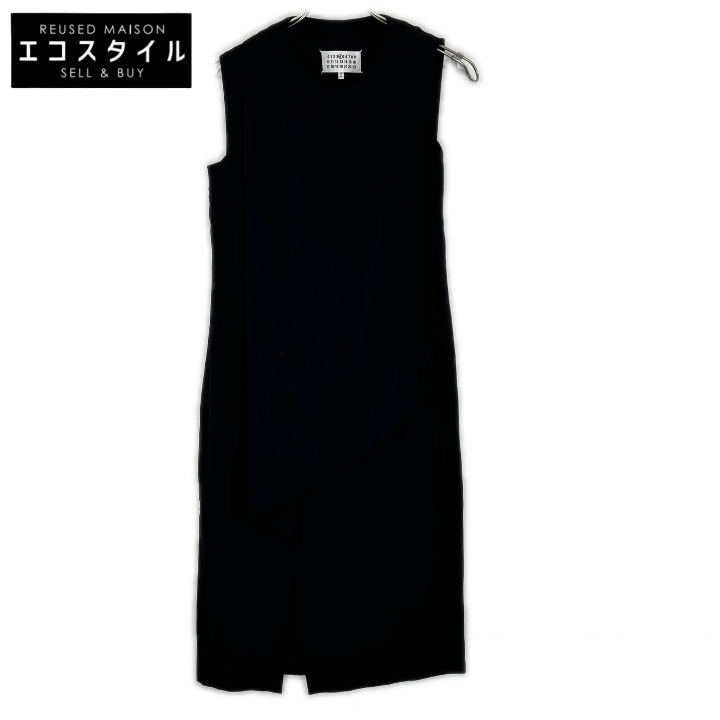 Maison margiela メゾンマルジェラ 17SS S51CT0788 ブラック SILKY RAYON CHIFFON DRESS/シルキーレーヨンシフォンドレス ワンピース