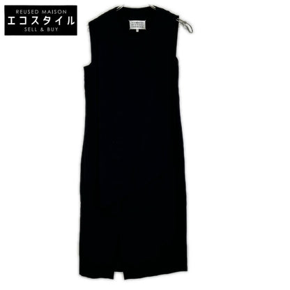 Maison margiela メゾンマルジェラ 17SS S51CT0788 ブラック SILKY RAYON CHIFFON DRESS/シルキーレーヨンシフォンドレス ワンピース