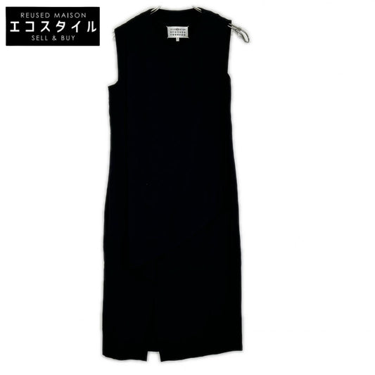 Maison margiela メゾンマルジェラ 17SS S51CT0788 ブラック SILKY RAYON CHIFFON DRESS/シルキーレーヨンシフォンドレス ワンピース