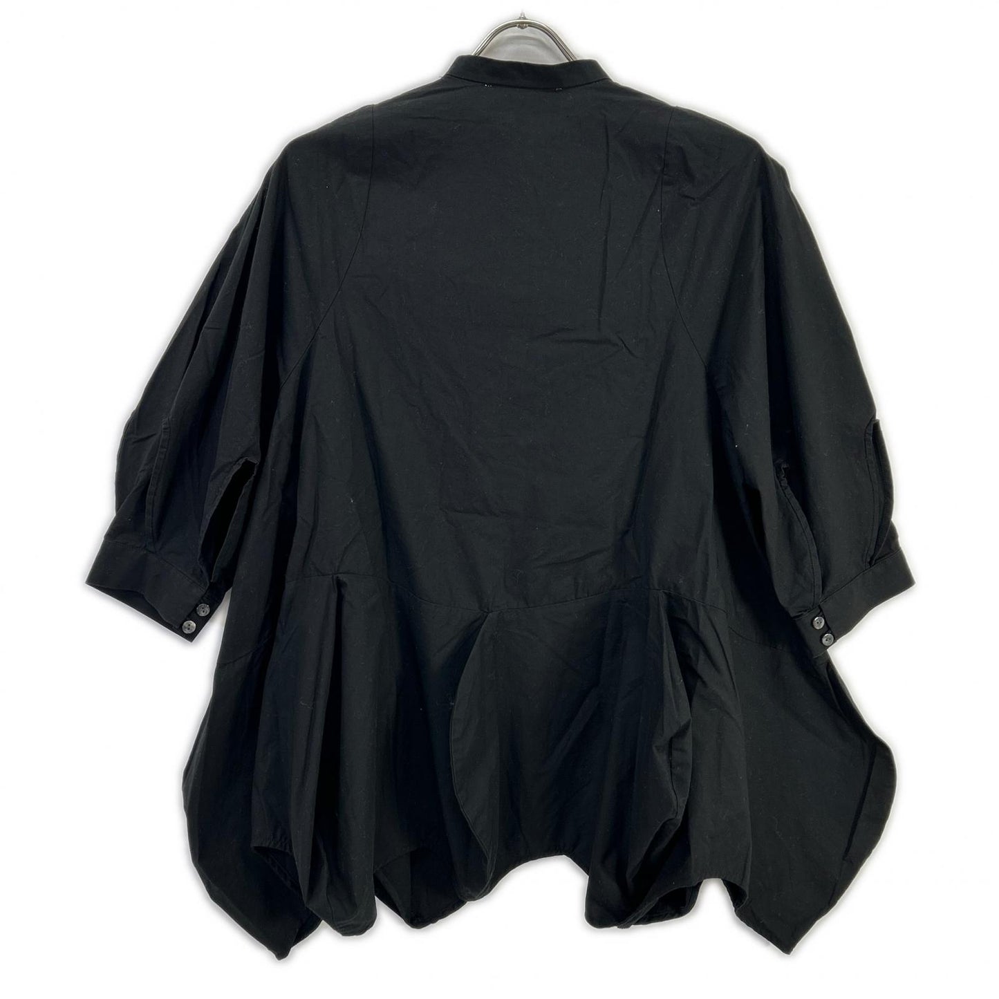 ENFOLD エンフォルド 24AW 300HA230-2680 ブラック コットン ショートスリーブフラワーデザインシャツ/FLOWER SHIRT トップス