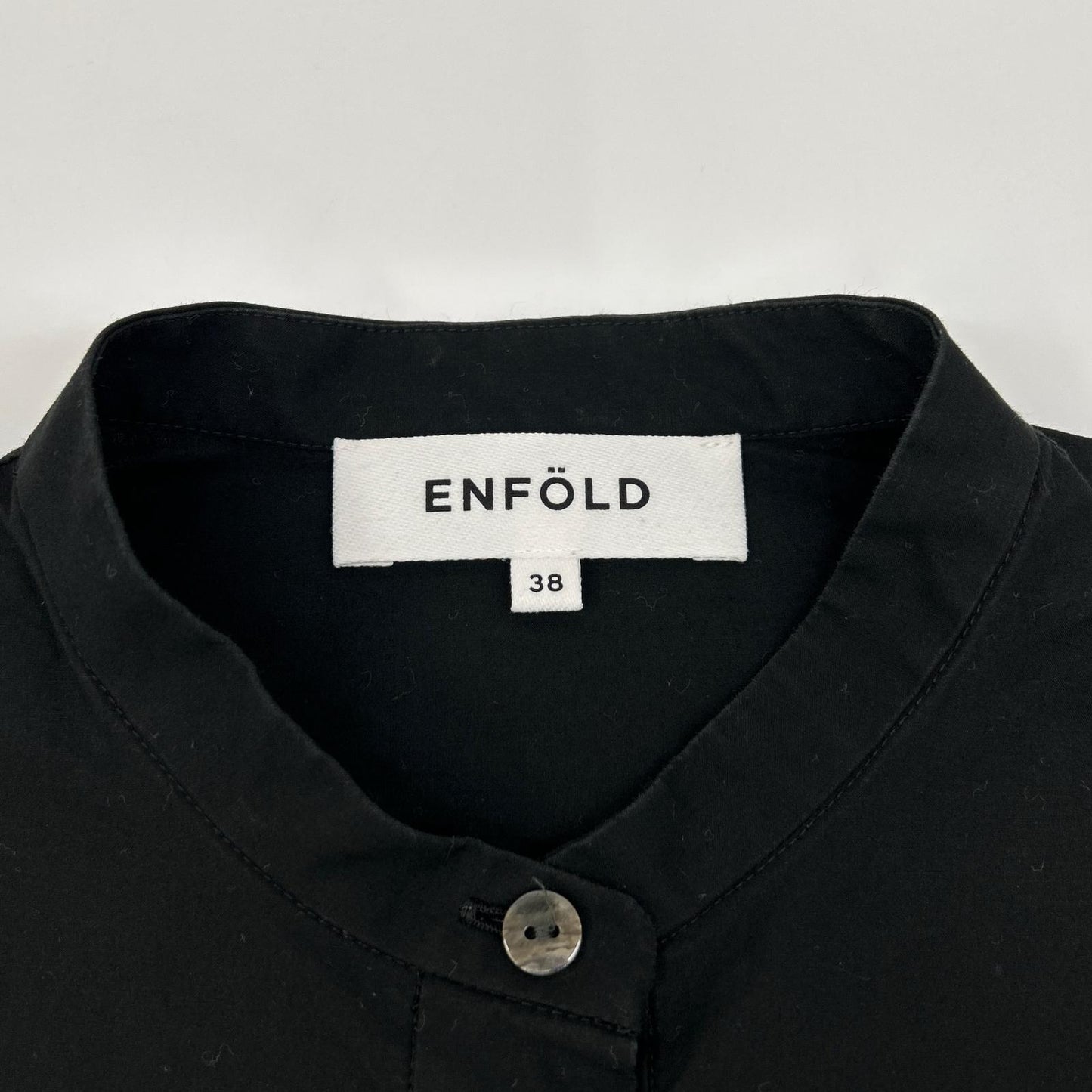 ENFOLD エンフォルド 24AW 300HA230-2680 ブラック コットン ショートスリーブフラワーデザインシャツ/FLOWER SHIRT トップス