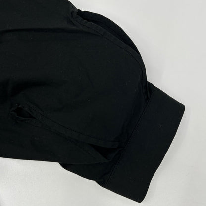 ENFOLD エンフォルド 24AW 300HA230-2680 ブラック コットン ショートスリーブフラワーデザインシャツ/FLOWER SHIRT トップス