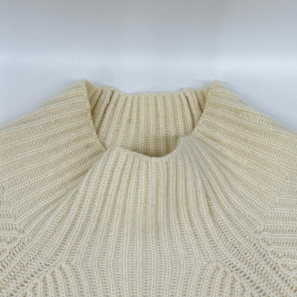 ENFOLD エンフォルド 300GS970-2280 アイボリー×レッド×ブルー ウール混 Rib×Cable Combi Pullover トップス