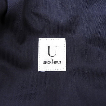 U by SPICK&SPAN ユーバイスピックアンドスパン 美品 フレア タック パンツ ボトムス ウエストゴム レディース ネイビー 36 25AW ボトムス