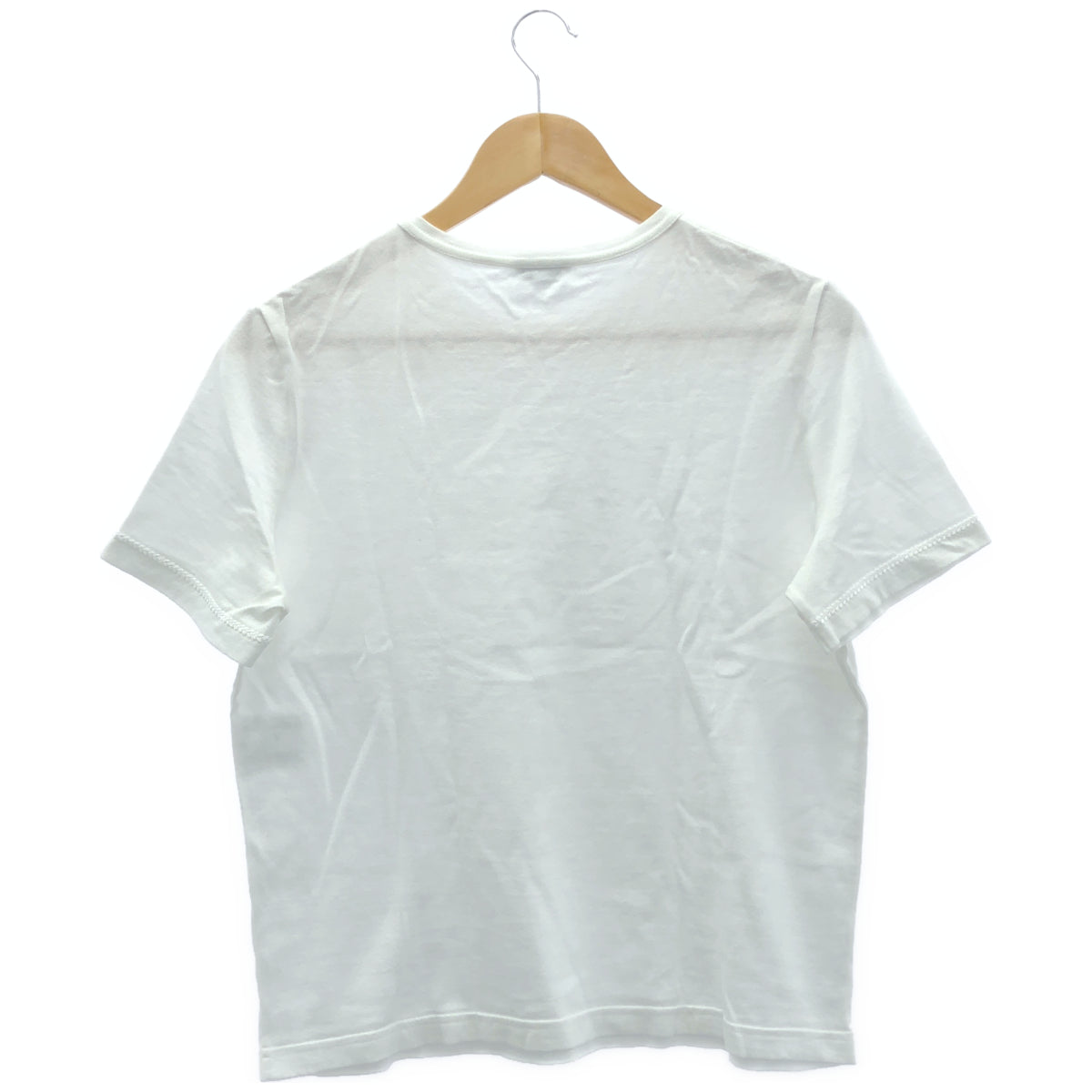 CHANEL シャネル 22SS P72456K10424 ホワイト 刺繍デザイン クルーネック ショートスリーブカットソー Tシャツ トップス
