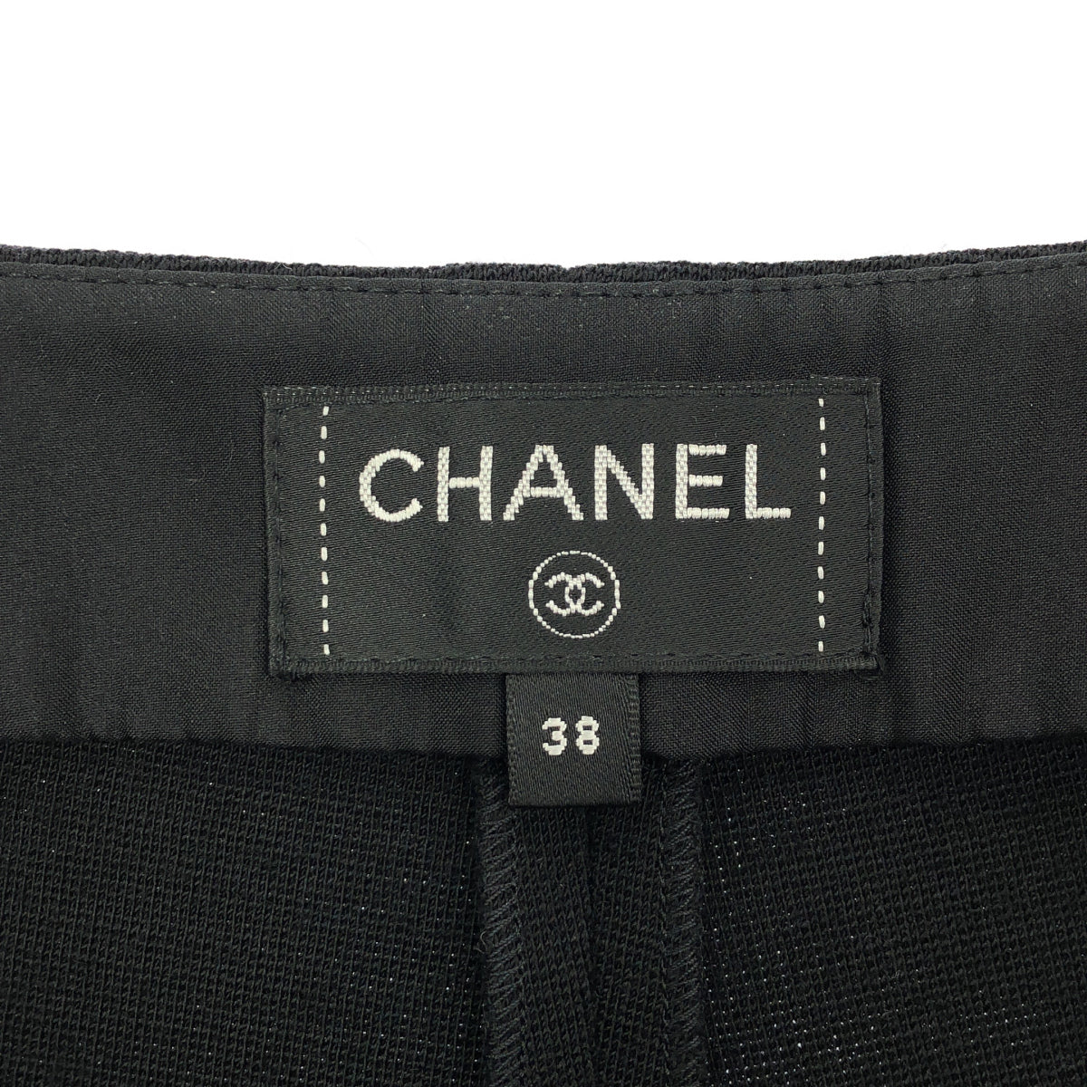 CHANEL シャネル 20AW P64472V21533 ブラック デザインボタン アンクルホールニットパンツ ボトムス