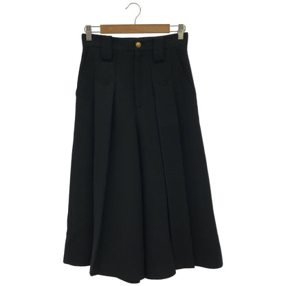 GUCCI グッチ 22SS 664412 ブラック ウール ツイードプリーツガウチョパンツ ボトムス