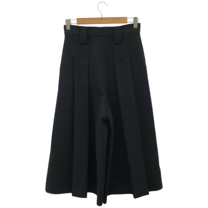 GUCCI グッチ 22SS 664412 ブラック ウール ツイードプリーツガウチョパンツ ボトムス