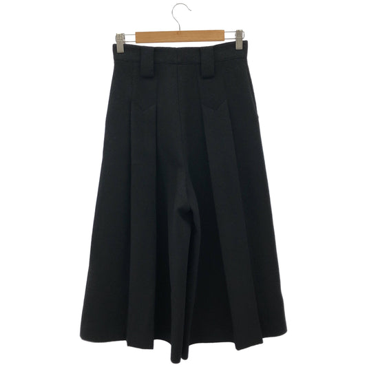 GUCCI グッチ 22SS 664412 ブラック ウール ツイードプリーツガウチョパンツ ボトムス