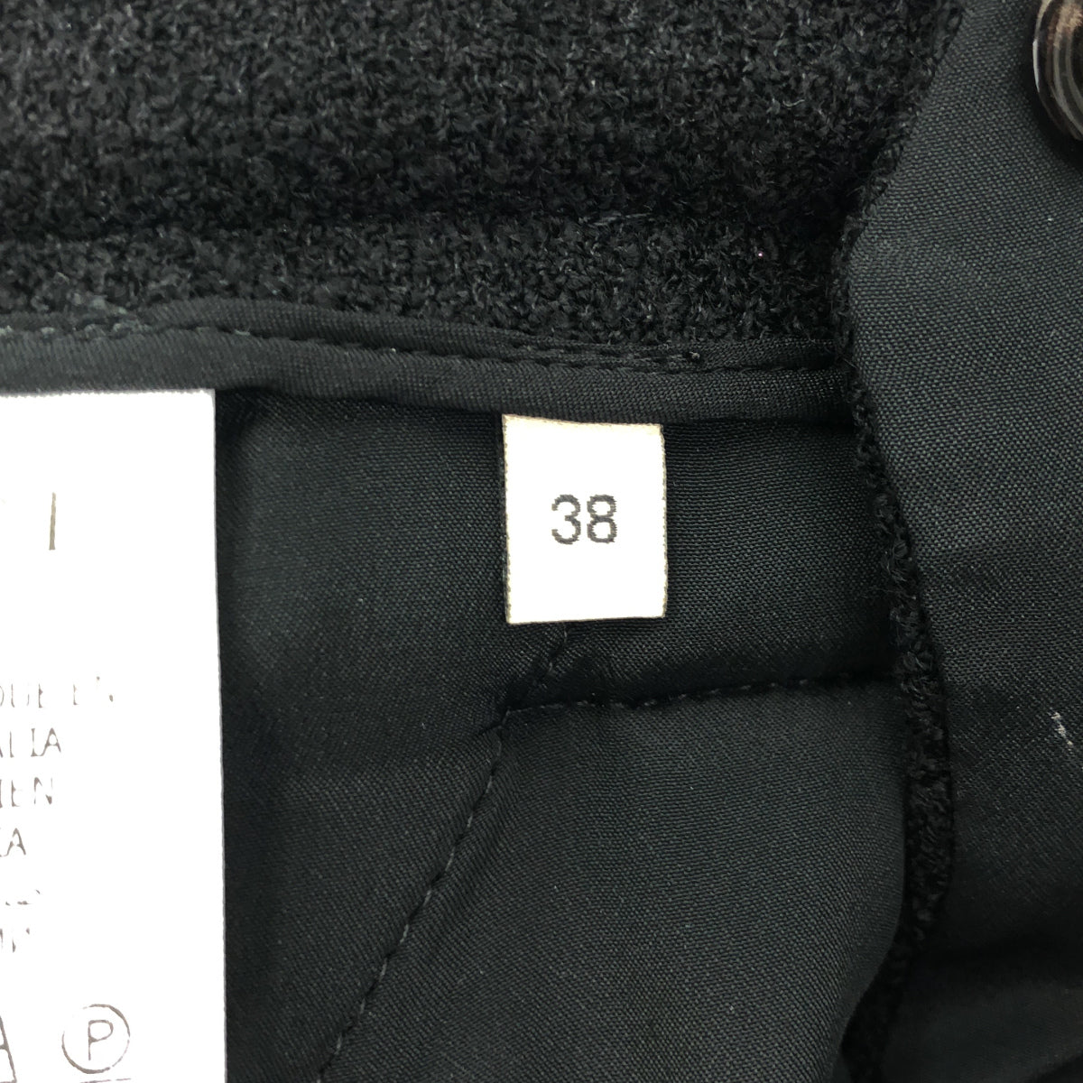 GUCCI グッチ 22SS 664412 ブラック ウール ツイードプリーツガウチョパンツ ボトムス