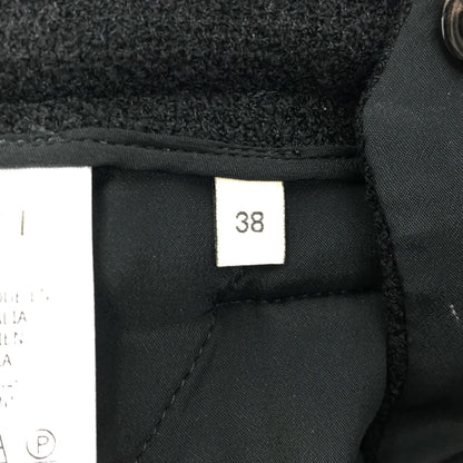 GUCCI グッチ 22SS 664412 ブラック ウール ツイードプリーツガウチョパンツ ボトムス