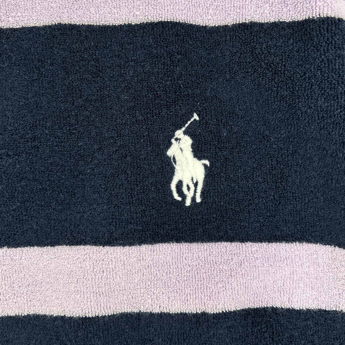 Polo by Ralph Lauren Navy × Purple Terry Rugby Shirt Top