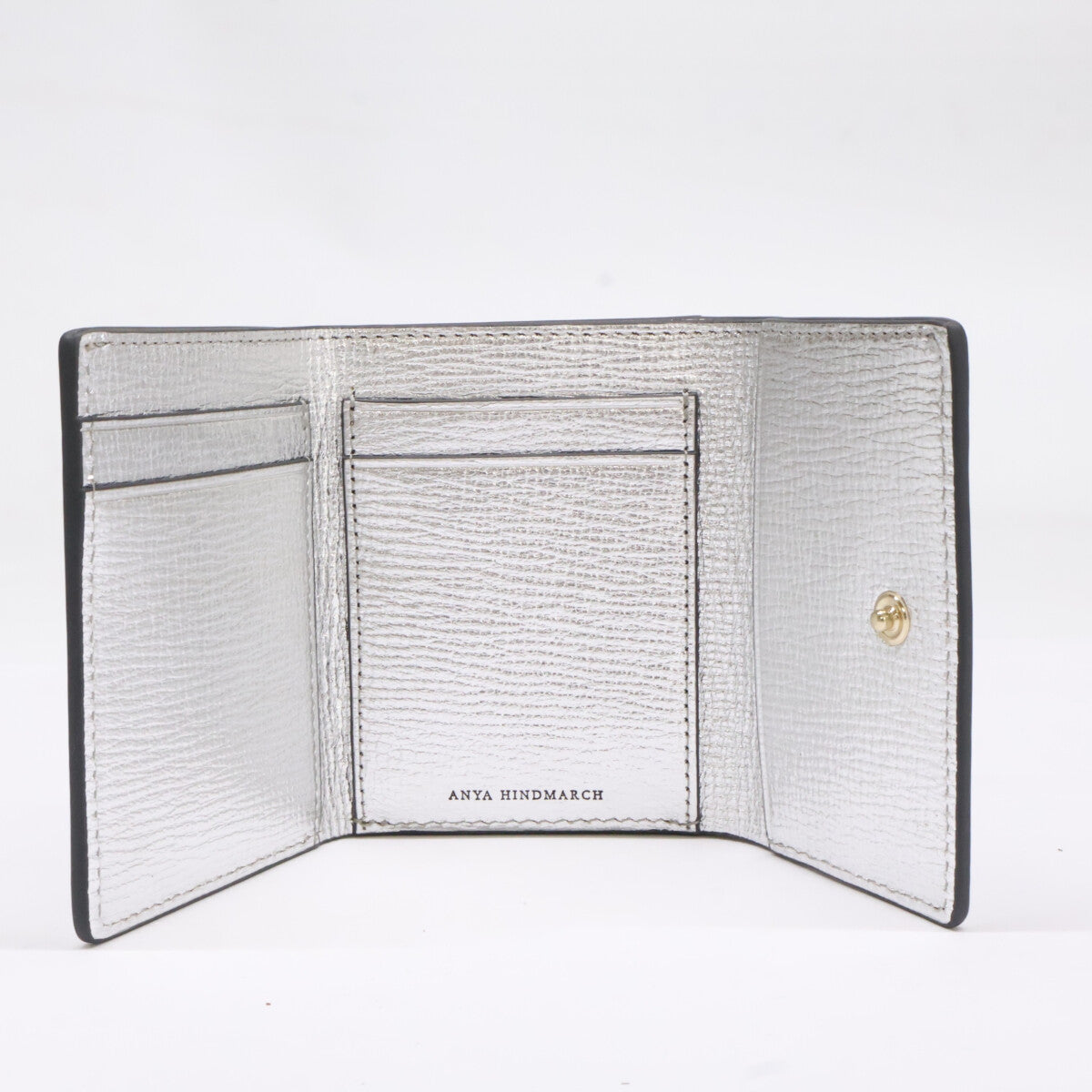 Anya Hindmarch アニヤ ハインドマーチ 【新品同様】195638 Eyes アイズ ミニ トライフォールド 三つ折り財布 三つ折り財布（小銭入れあり）