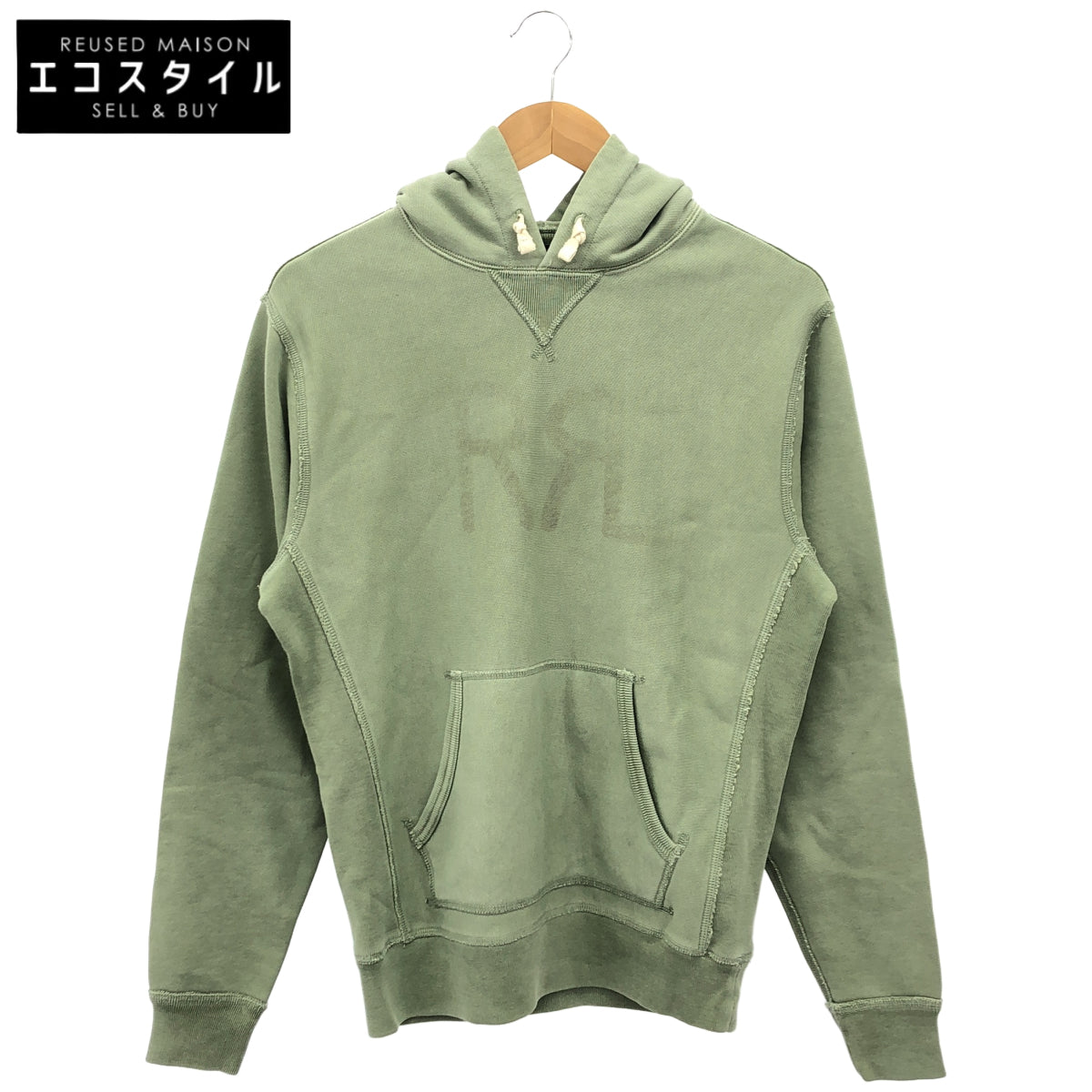 RRL ダブルアールエル MNRRKN16820208 FADED MINT Cotton Drawstring RANCH LOGO HOODIE/ランチロゴフーディ Tops