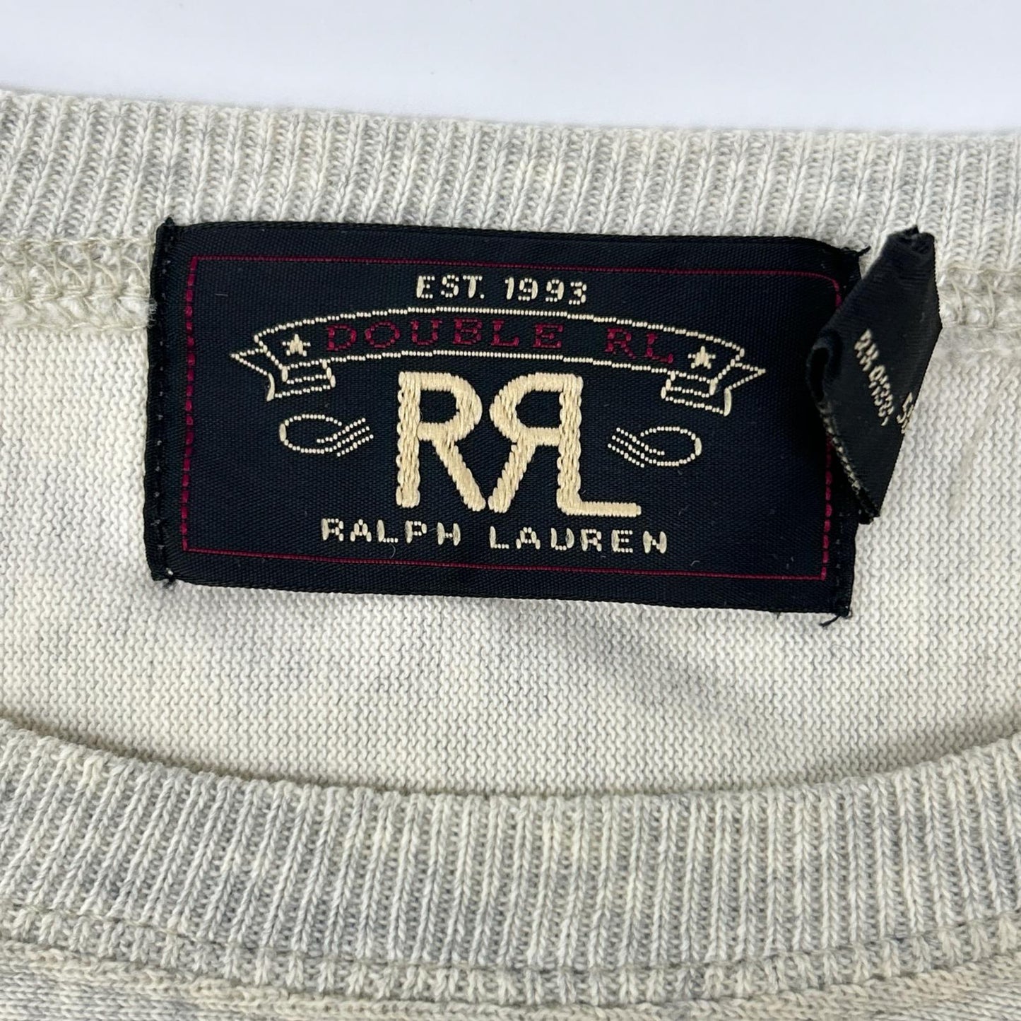 RRL ダブルアールエル 782629551001 FOOTBALL JERSEY オートミール コットン イーグルロゴプリント エルボーパッチ ロングスリーブジャージーカットソー トップス