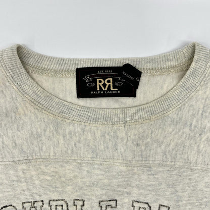 RRL ダブルアールエル 782629551001 FOOTBALL JERSEY オートミール コットン イーグルロゴプリント エルボーパッチ ロングスリーブジャージーカットソー トップス