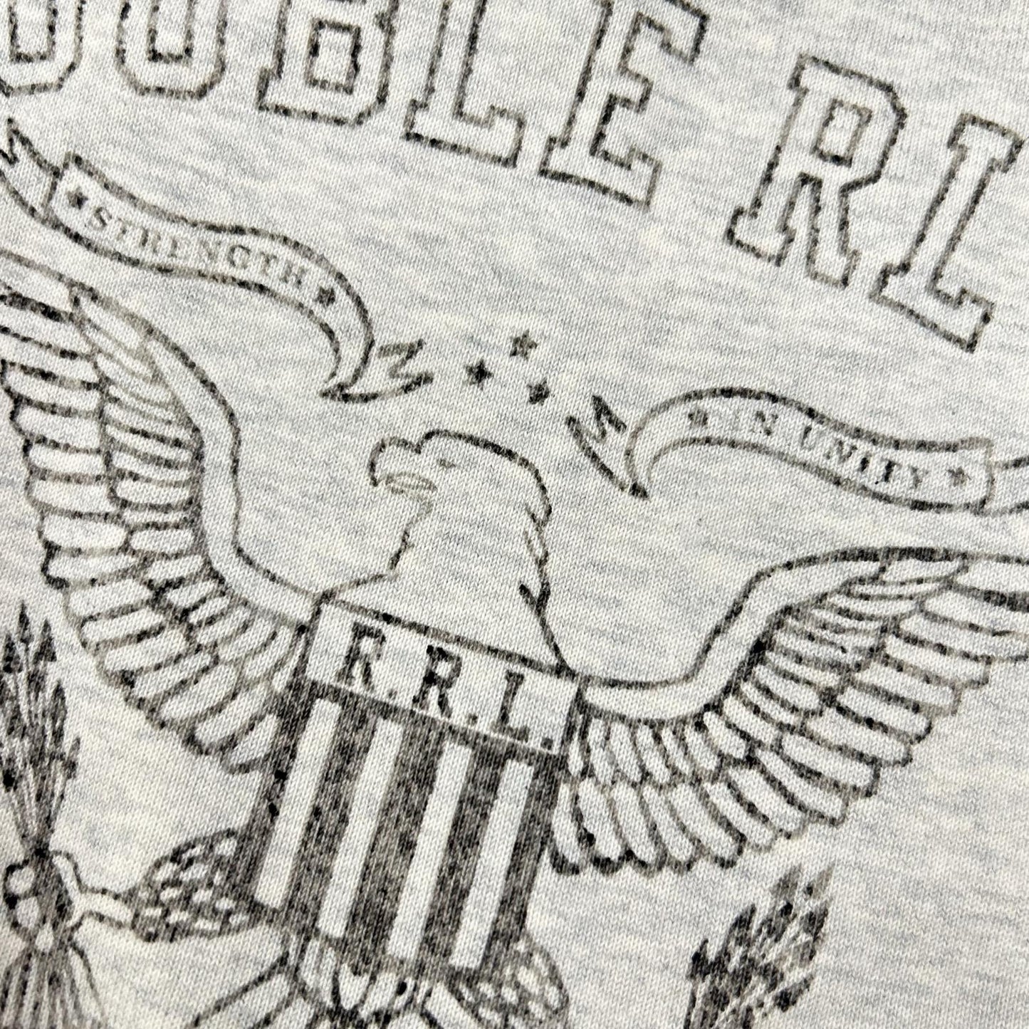 RRL ダブルアールエル 782629551001 FOOTBALL JERSEY オートミール コットン イーグルロゴプリント エルボーパッチ ロングスリーブジャージーカットソー トップス