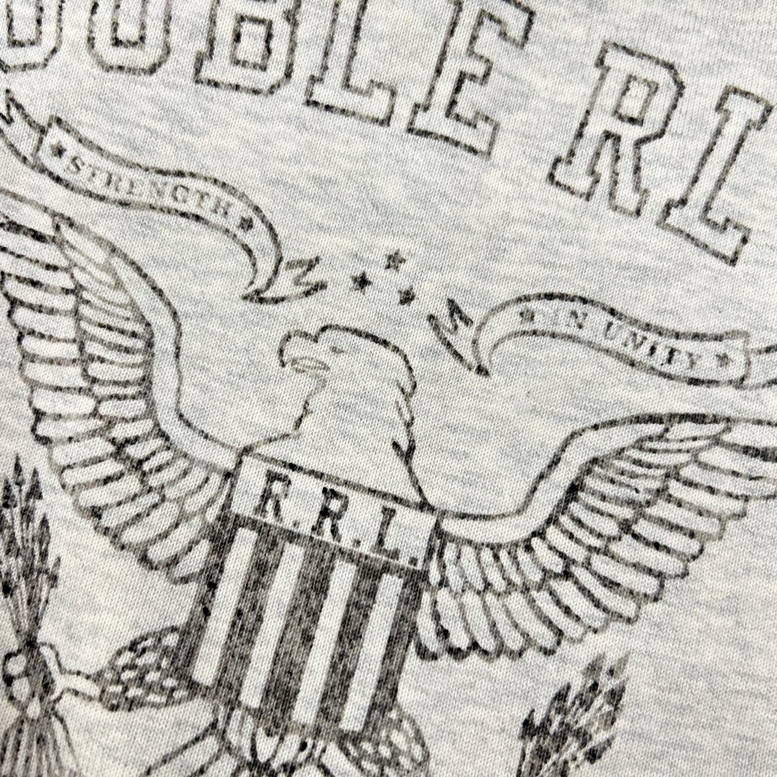 RRL ダブルアールエル 782629551001 FOOTBALL JERSEY オートミール コットン イーグルロゴプリント エルボーパッチ ロングスリーブジャージーカットソー トップス
