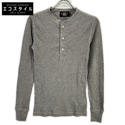 RRL ダブルアールエル 782751189001 グレー コットン ヘンリーネック ロングスリーブワッフルカットソー トップス